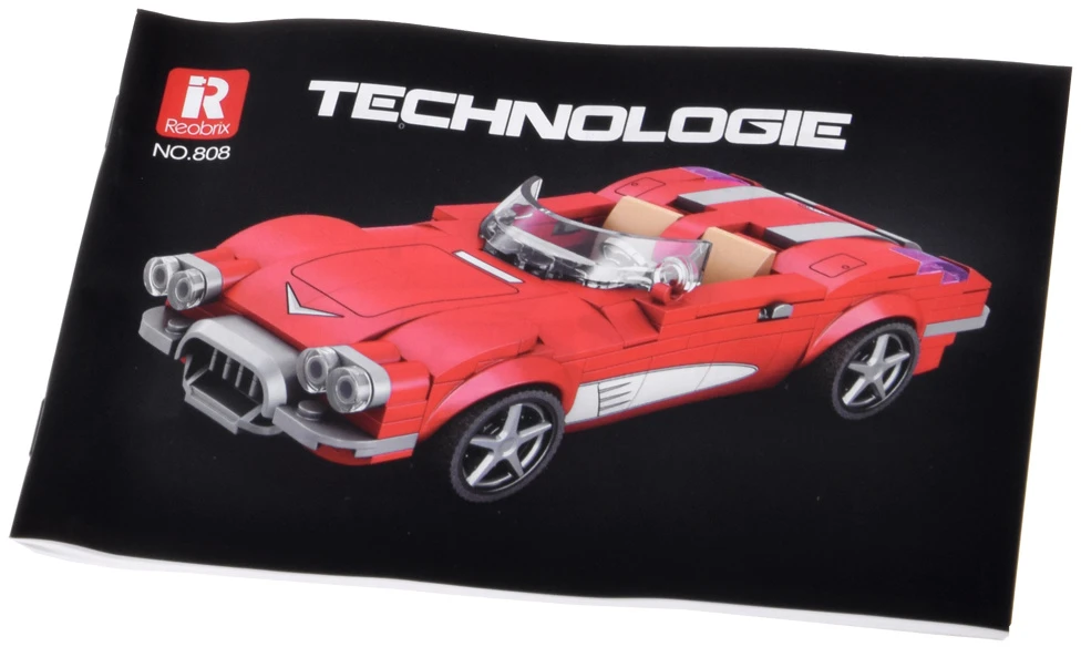 Jokomisiada Techniniai blokeliai Retro automobilis Raudonas CABRIOLET iš 1950-ųjų 311 dalių ZA5790