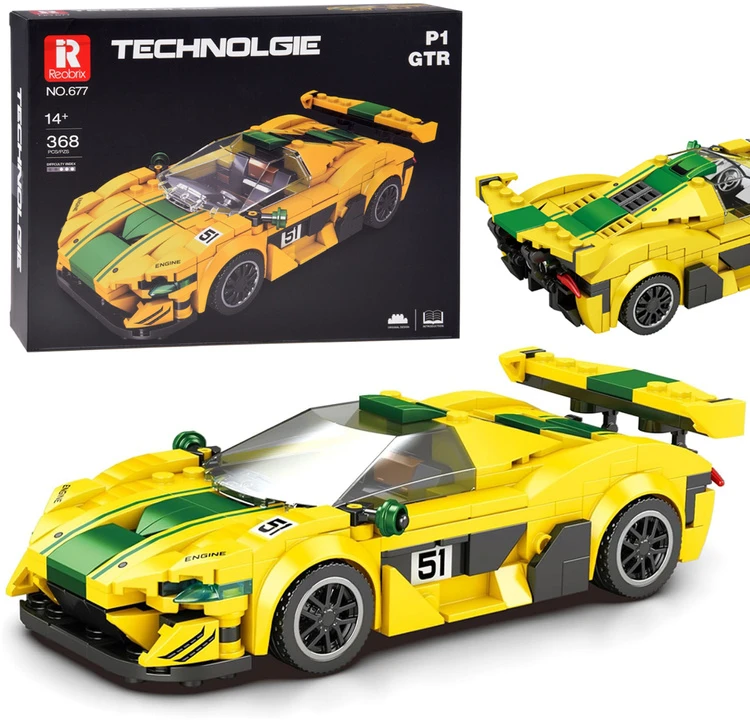 Jokomisiada Technical blocks Sports car P1 GTR Geltonas-Žalias 368-pcs ZA5781