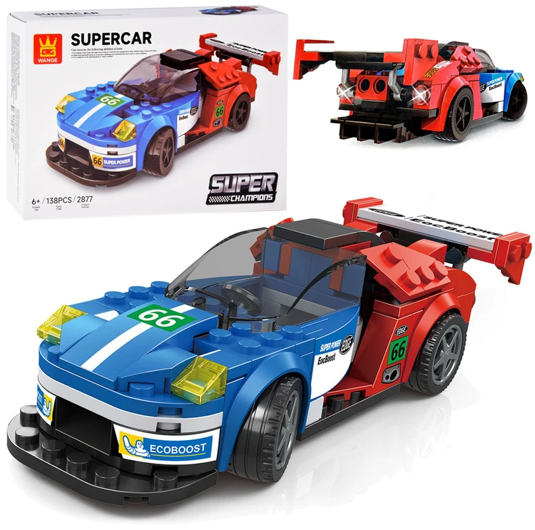 Jokomisiada Technical blocks Sports car Mėlynas-Raudonas 138-piece ZA5744
