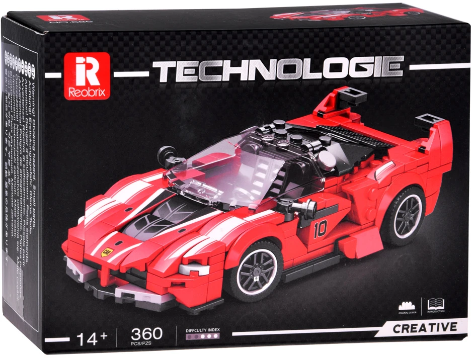 Jokomisiada Technical blocks Super sports car Raudonas CABRIOLET 360-piece ZA5786