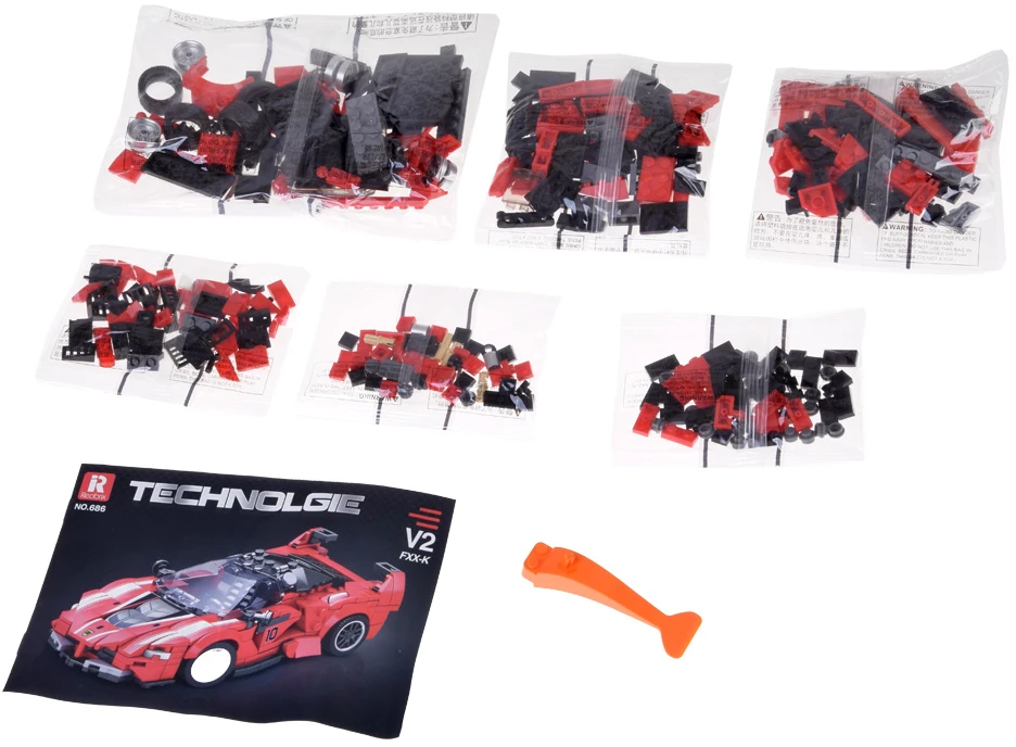 Jokomisiada Technical blocks Super sports car Raudonas CABRIOLET 360-piece ZA5786