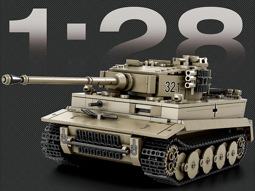Jokomisiada Construction blocks tank TIGER I World of Tanks 1140ele 1:28 ZA5807