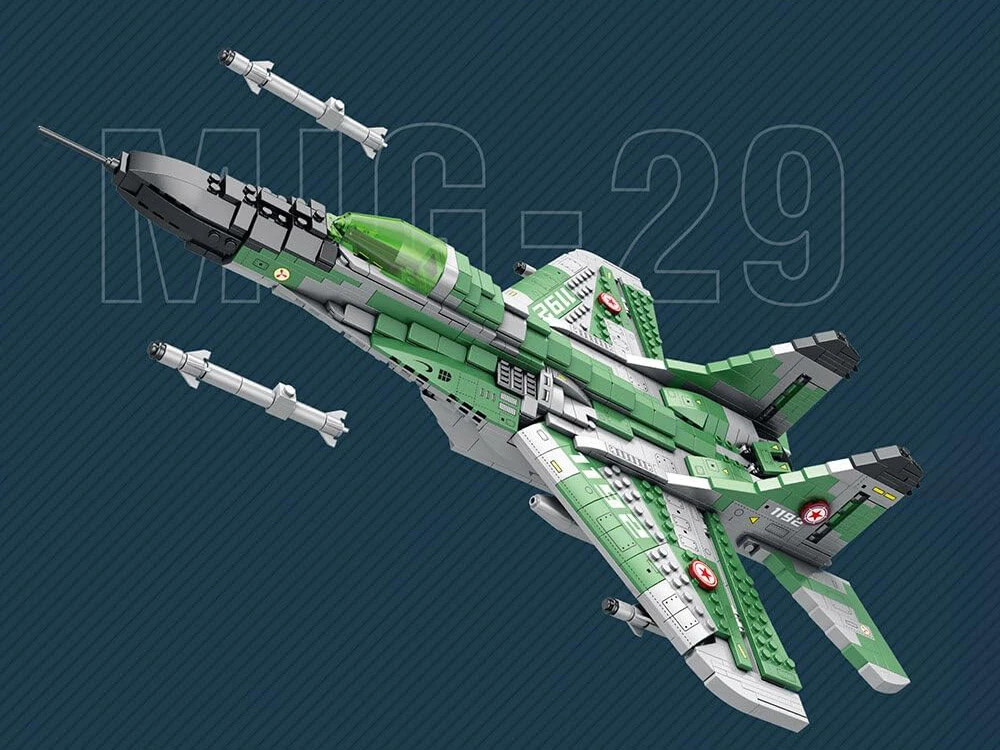 Jokomisiada Techniniai blokai Tolimojo nuotolio naikintuvas MIG-29 1290ele ZA5800