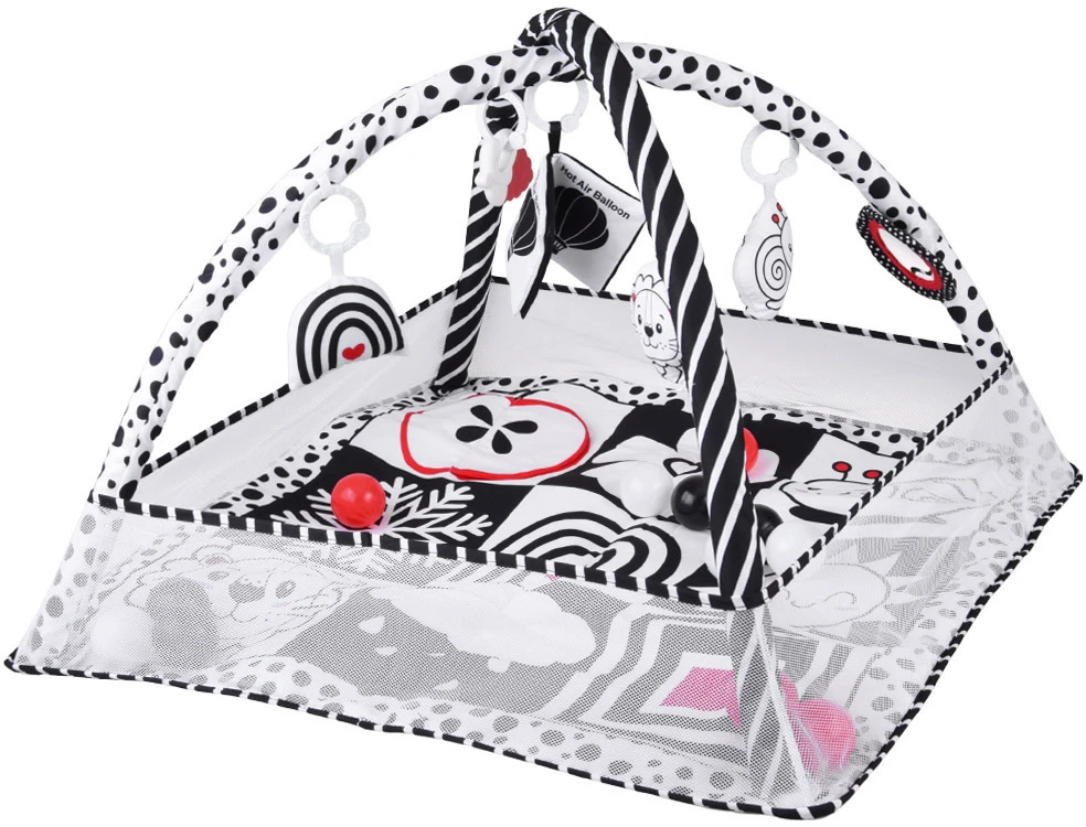 Jokomisiada Contrasting educational mat playpen + balls rustling book ZA5826
