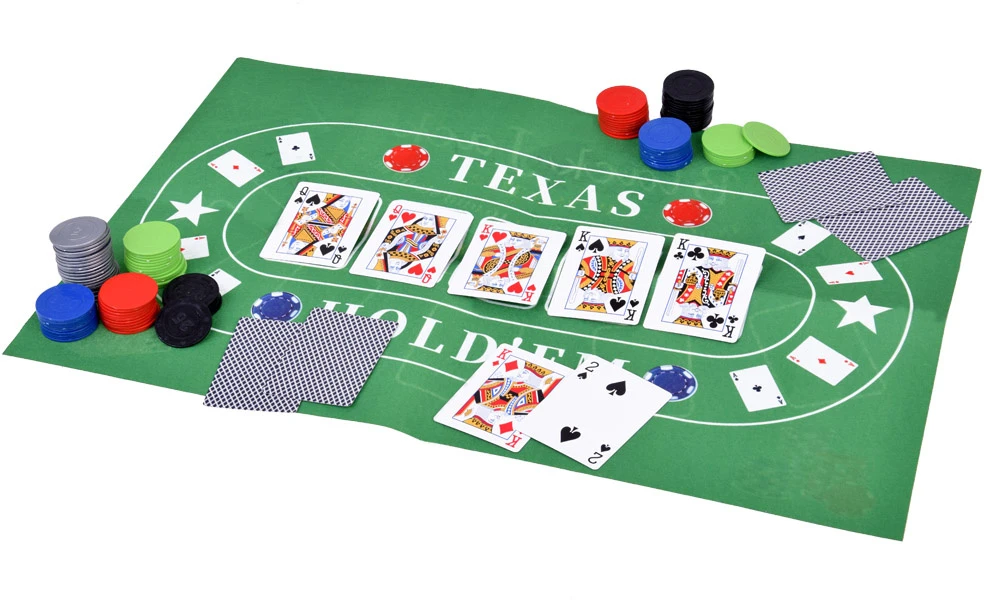 Jokomisiada Kortų žaidimo „2in1“ pokerio ir „BlackJack“ žetonų rinkinys + kortos + lenta GR0706
