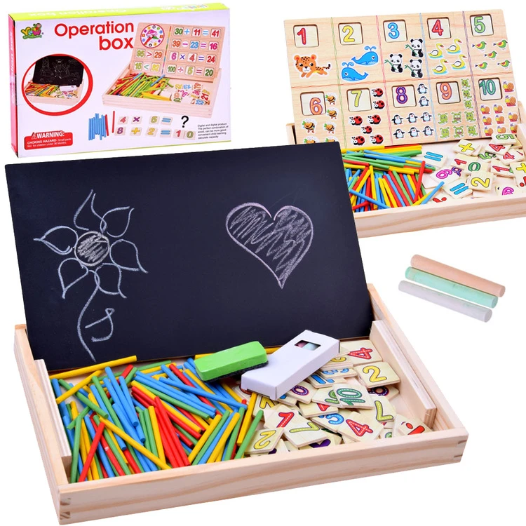 Jokomisiada Chalkboard Counting sticks LEARNING MATHEMATICS teaching aid ZA2514