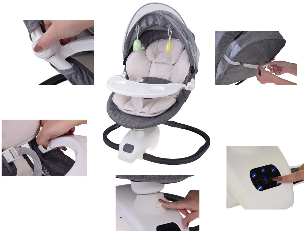 Jokomisiada Baby Rocker Bouncer Chair 3in1 with Mosquito Net and Remote Control ZA5822