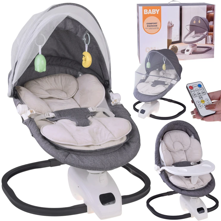 Jokomisiada Baby Rocker Bouncer Chair 3in1 with Mosquito Net and Remote Control ZA5822