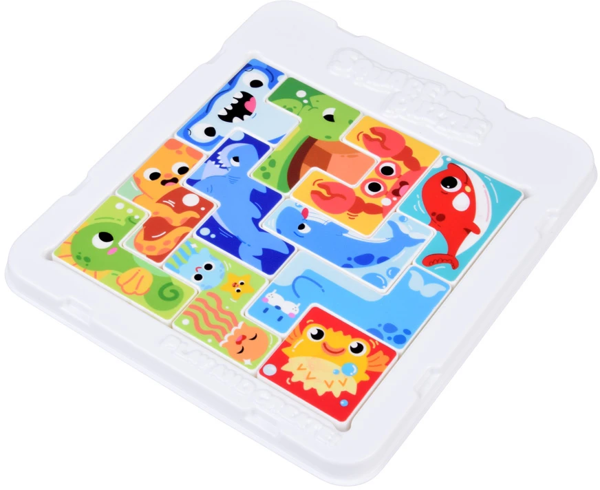 Dėlionė Jokomisiada Square Puzzle Colorful Puzzle – Sea Animals Jigsaw Puzzle, 12 Pieces, ZA6136