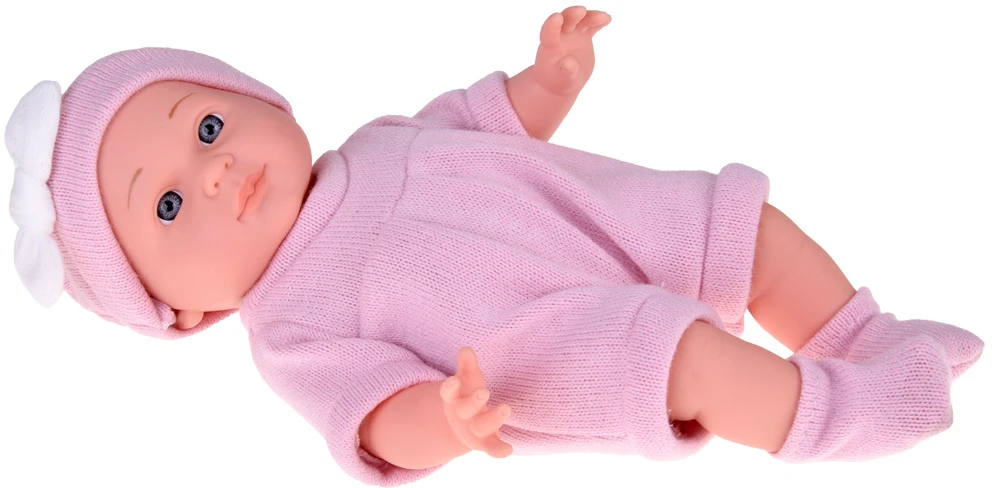 Jokomisiada Baby Doll with Crib in Rožinė Outfit Newborn ZA5855