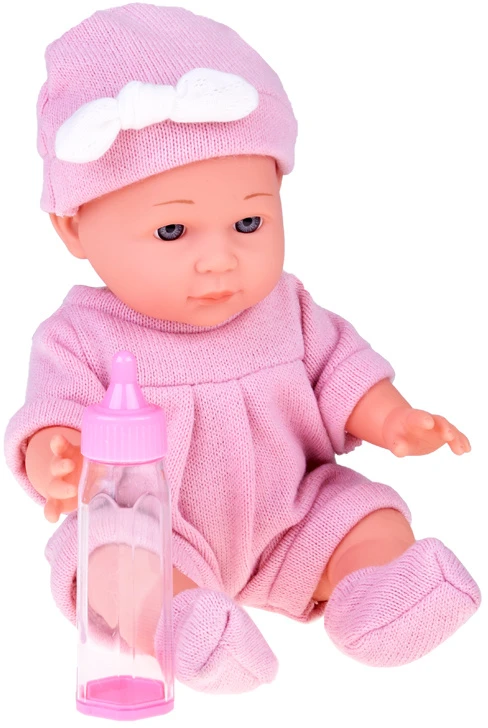 Jokomisiada Baby Doll with Crib in Rožinė Outfit Newborn ZA5855