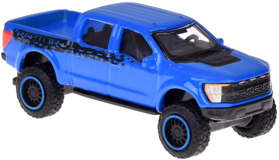 Jokomisiada Licencijuotas metalinis automobilis 1:64 Ford F-150 SVT Raptor 2021 ir laivas