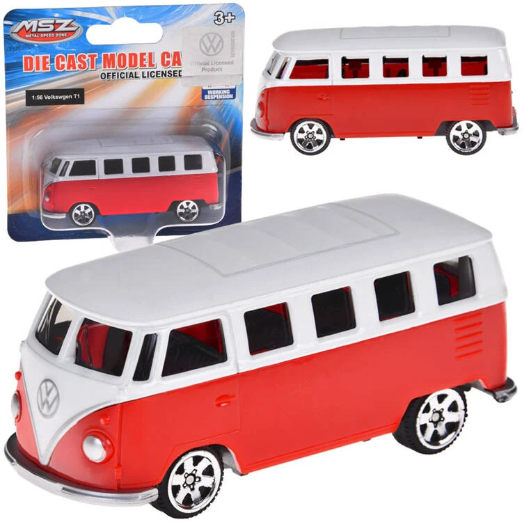 Jokomisiada Licencijuotas metalinis automobilis Volkswagen T1 1:56 pakabos spyruoklė ZA5063