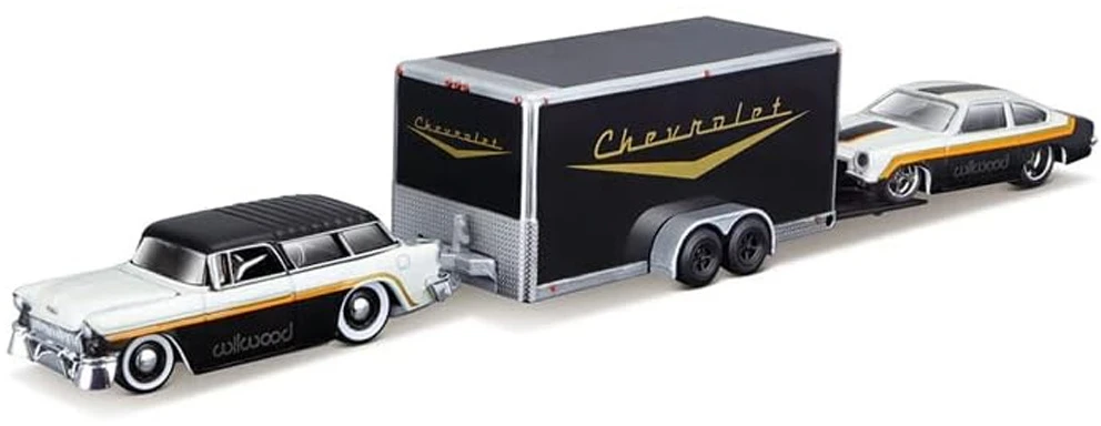 Jokomisiada Licencijuoti metaliniai automobiliai 1:64 – „Chevrolet Nomad 1955“ ir „Vega 1971