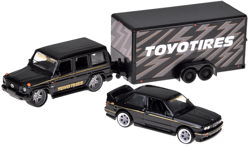Jokomisiada Licencijuoti metaliniai automobiliai 1:64 Mercedes-Benz G 1988 ir BMW M3 E30