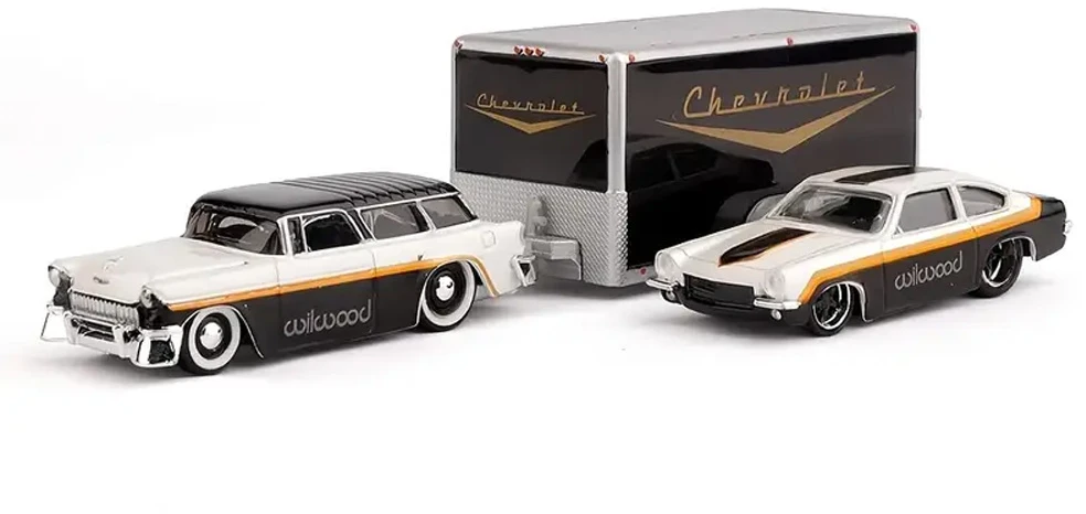 Jokomisiada Licencijuoti metaliniai automobiliai 1:64 – „Chevrolet Nomad 1955“ ir „Vega 1971