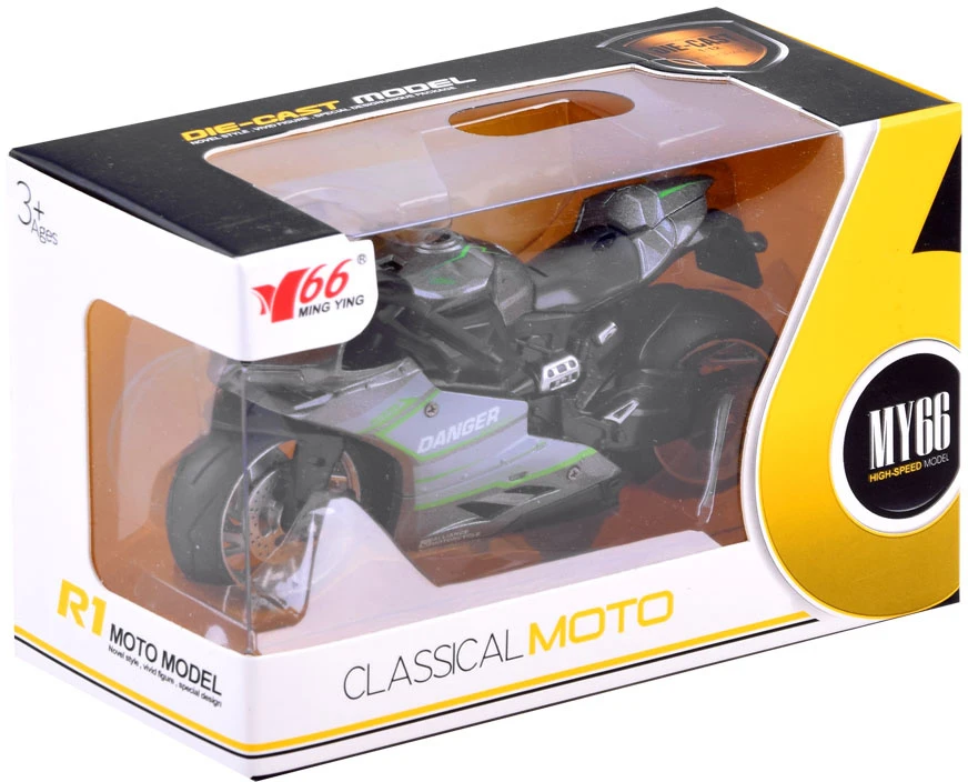 Jokomisiada „DieCast“ modelis motociklas su styginių žaislu