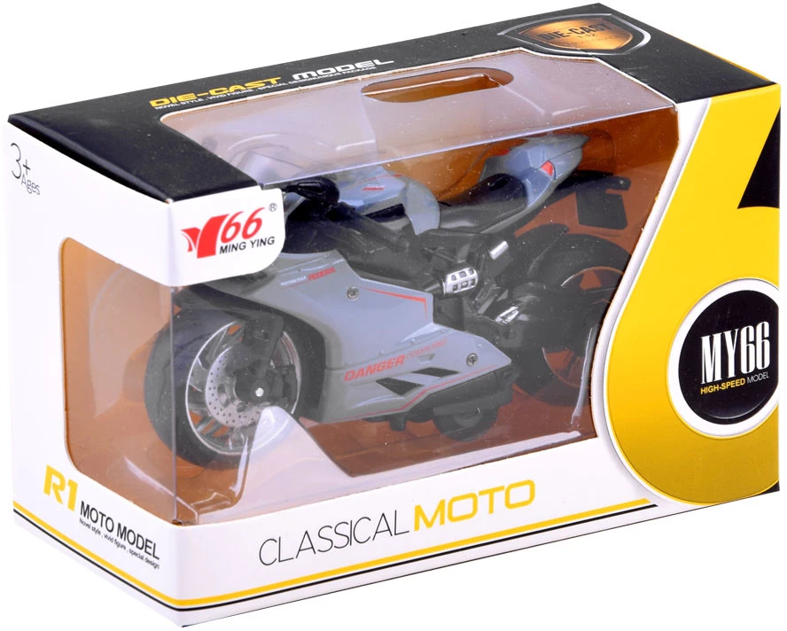 Jokomisiada Lieto metalo modelis Motociklas su virvele ZA3933 B