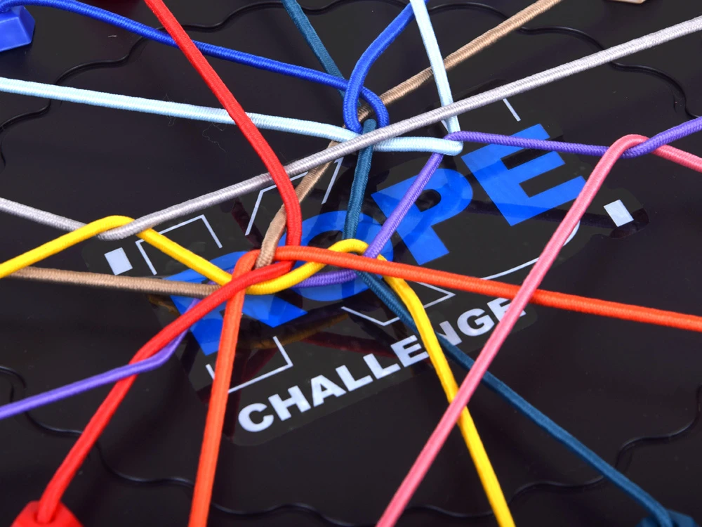 Jokomisiada Logical board game ROPE - cleverly arrange and untangle the strings GR0769
