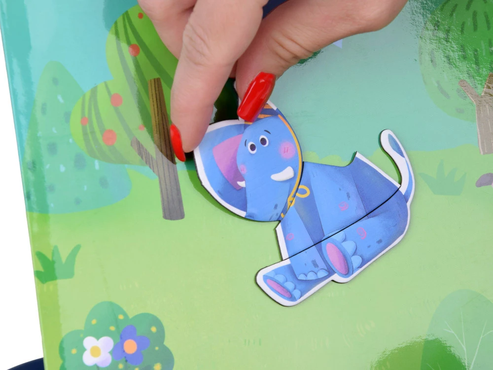 Dėlionė Jokomisiada Magnetic board 2in1 magnetic puzzle animal drawing board ZA5157