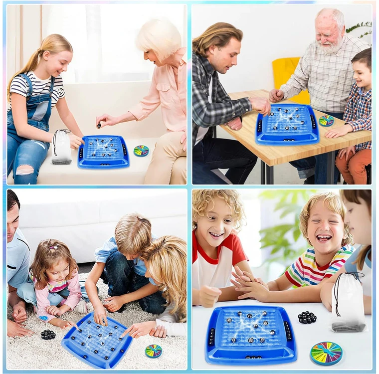 Magnetinis strategijos žaidimas su kamuoliukais ir laimės ratu šeimai GR0763 Jokomisiada