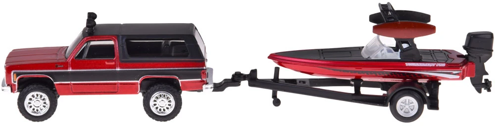 Jokomisiada Maisto Licensed Metal car Chevrolet K5 Blazer + boat 1:64 ZA5964