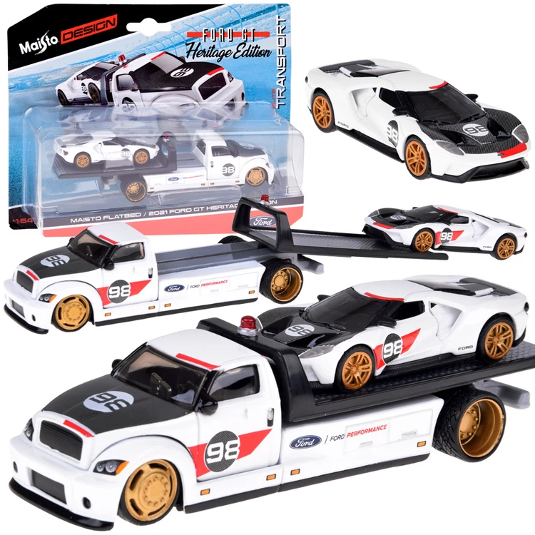 Jokomisiada Maisto metal car kit Flatbed Ford GT Heritage 2021 1:64 ZA5957