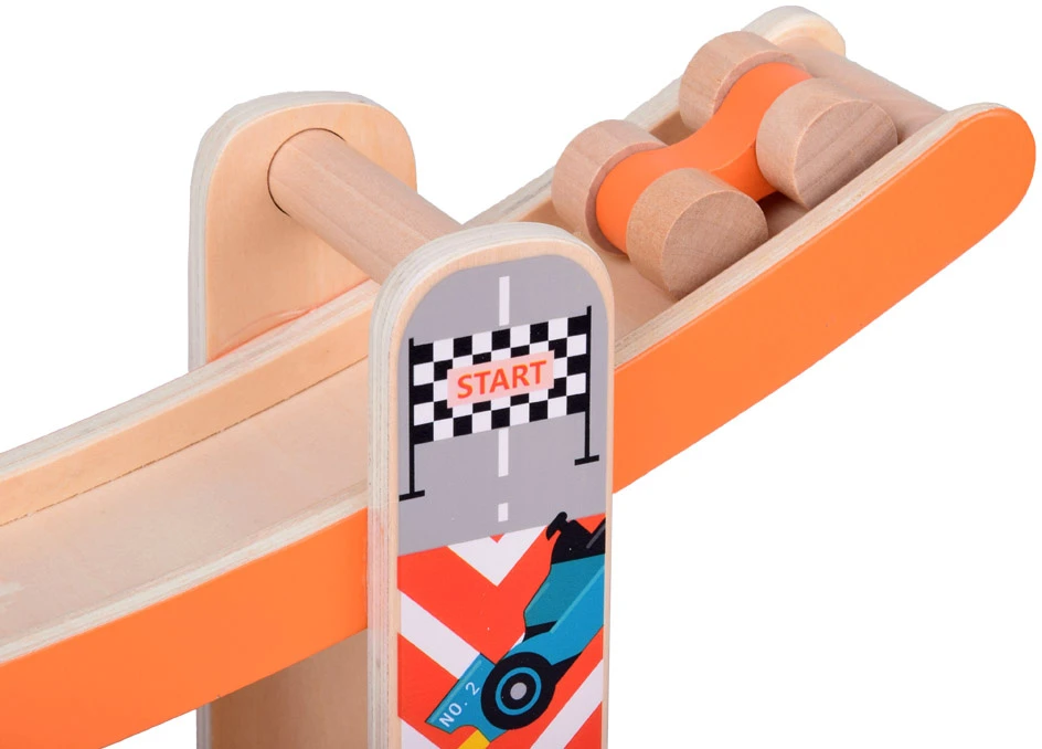 Jokomisiada Automobilių trasa Medinė Track Slide automobiliams ZA5375