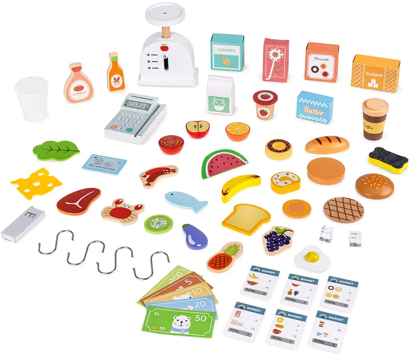 Jokomisiada Wooden shop for children - interactive MARKET with ice cube maker ZA6167