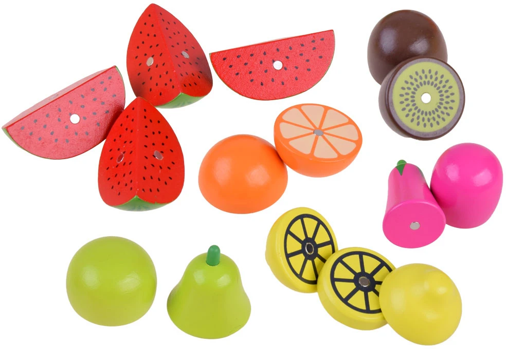Jokomisiada Wooden fruit and vegetable cutting board with magnet, BOX, knife, ZA4121