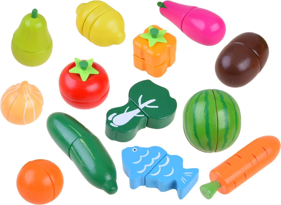 Jokomisiada Wooden fruit and vegetable cutting board with magnet, BOX, knife, ZA4121