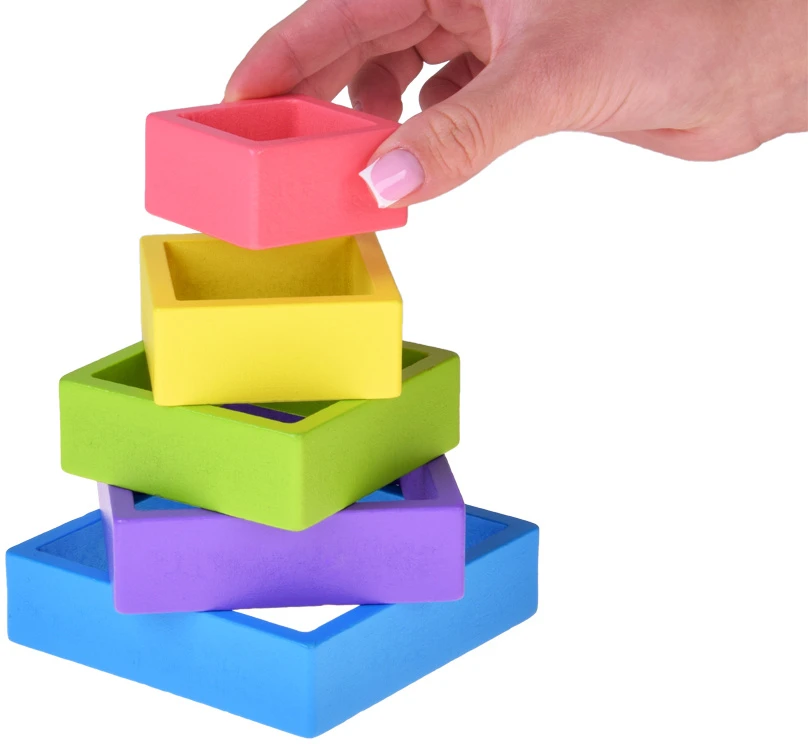 Medinė Montessori dėlionė Jokomisiada - skirtingų formų detalės ZA5859