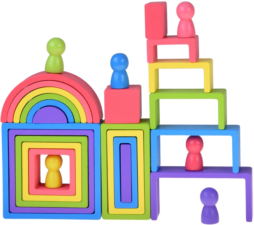 Medinė Montessori dėlionė Jokomisiada - skirtingų formų detalės ZA5859