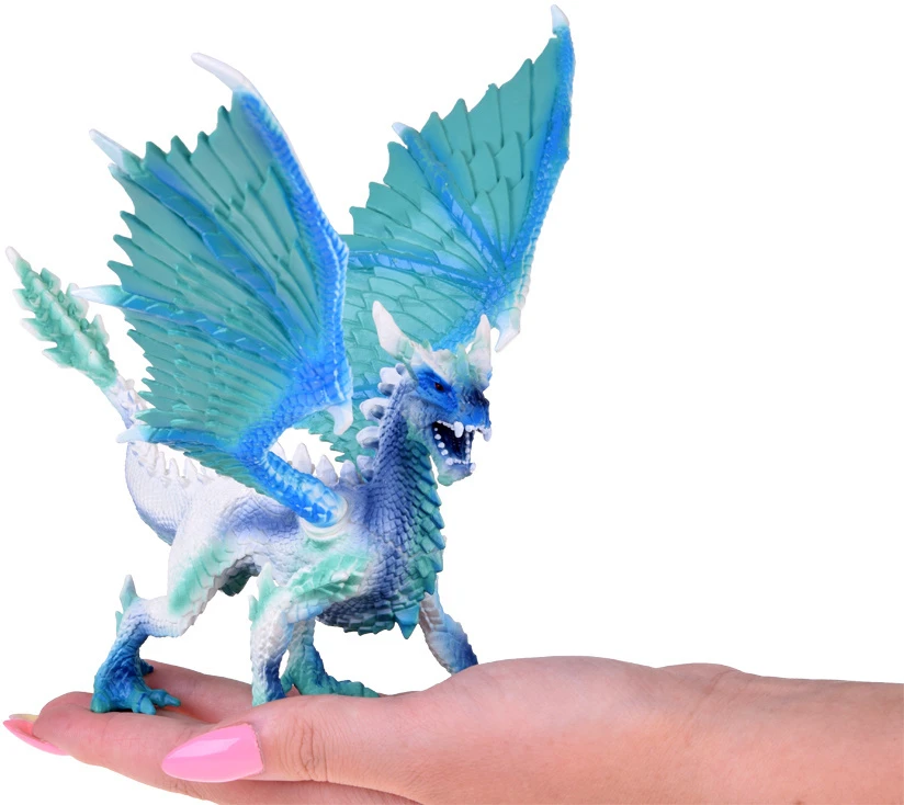 Jokomisiada Mėlyna and baltas Dragon figurine with movable wings ZA5017