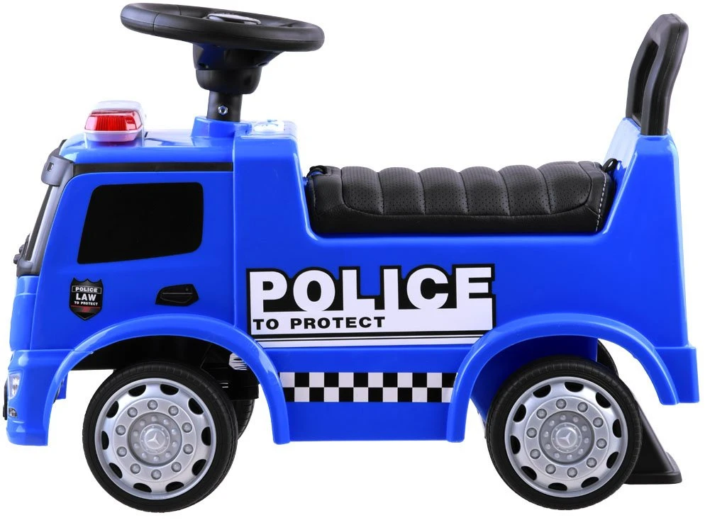Jokomisiada Mercedes policijos važiavimas žaislinio automobilio Pusher