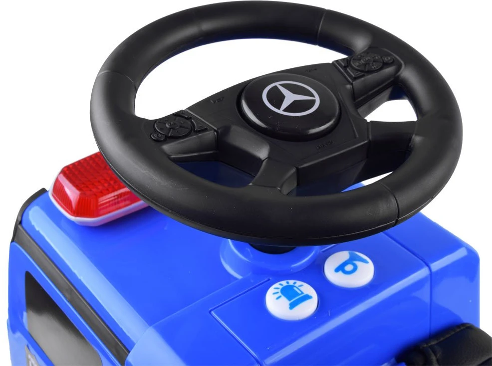 Jokomisiada Mercedes policijos važiavimas žaislinio automobilio Pusher