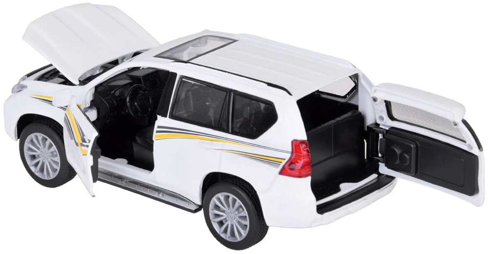 Jokomisiada Metalinis automobilio modelis TOYOTA LAND CRUISER PRADO su šviesa ir garsu visureigis ZA5056