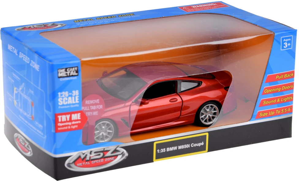 Jokomisiada Metalo automobilio modelis 1:35 BMW M850I kupė šviesos garsas ZA4612