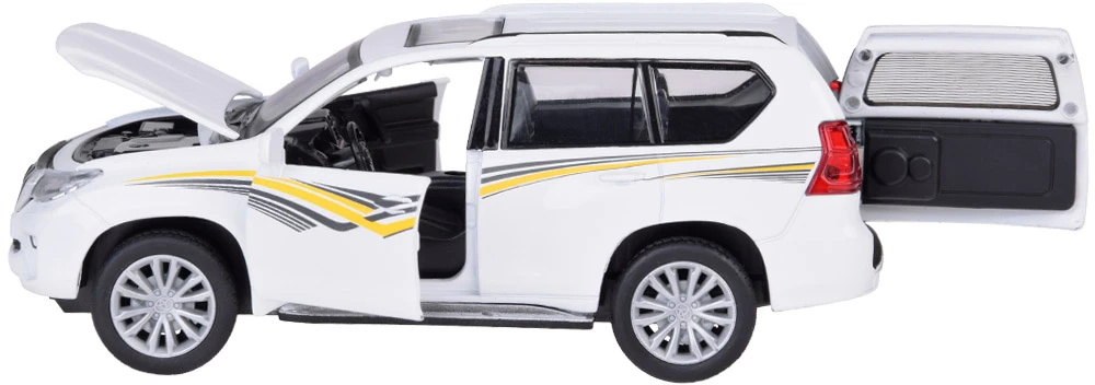 Jokomisiada Metalinis automobilio modelis TOYOTA LAND CRUISER PRADO su šviesa ir garsu visureigis ZA5056