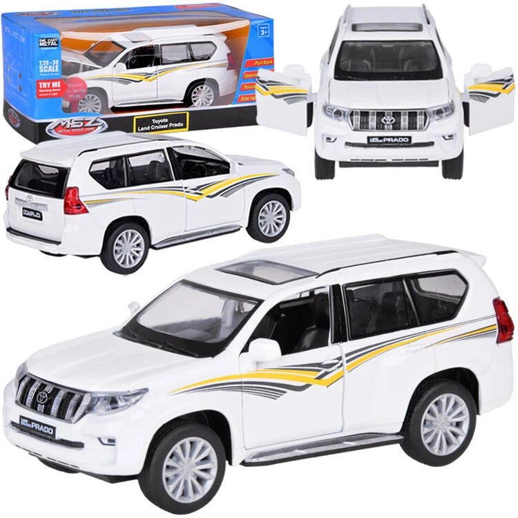 Jokomisiada Metalinis automobilio modelis TOYOTA LAND CRUISER PRADO su šviesa ir garsu visureigis ZA5056