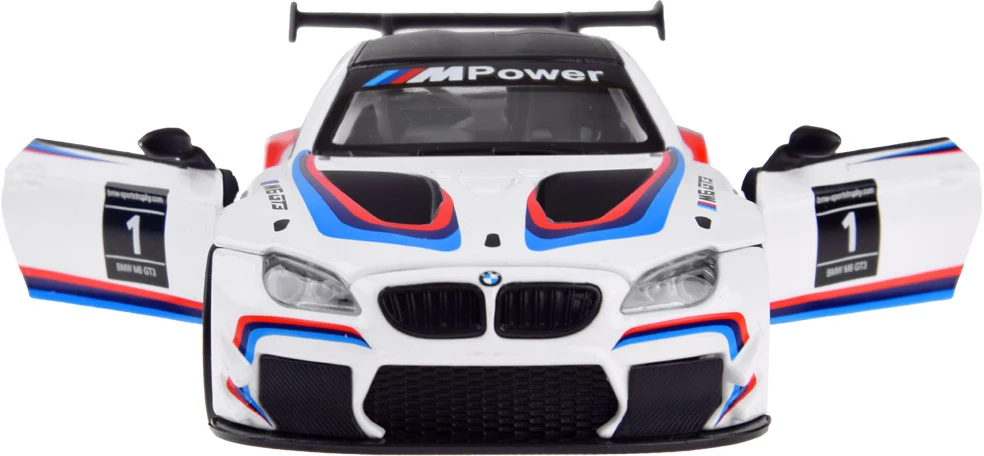 Jokomisiada Metalo automobilių sporto modelis „BMW M6 GT3“ skalė 1:32 Šviesos garsas ZA4613