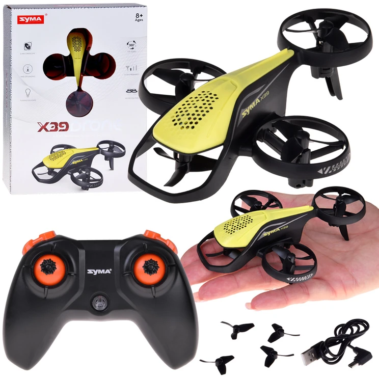 Jokomisiada Mini dronas SYMA X39 keturių ašių 2 greičių akrobatikos nuotolinio valdymo pultas 2.4GHz RC0715