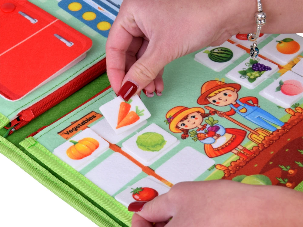 Jokomisiada Montessori clock ZA6022 educational manipulative book