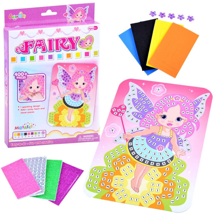 Jokomisiada Mozaika iškirpti lipdukas Fairy lipdukai ZA3274