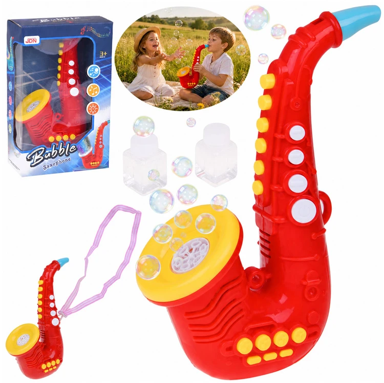 Jokomisiada Soap bubbles - SAXOPHONE bubble machine Sound + light ZA6154 CZ