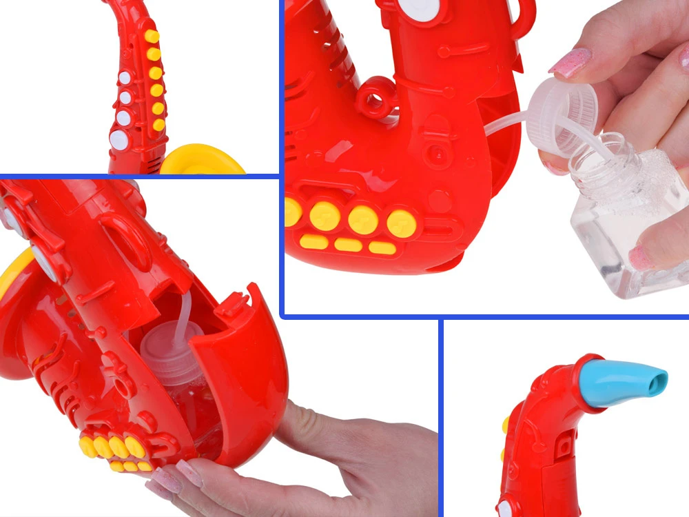 Jokomisiada Soap bubbles - SAXOPHONE bubble machine Sound + light ZA6154 CZ