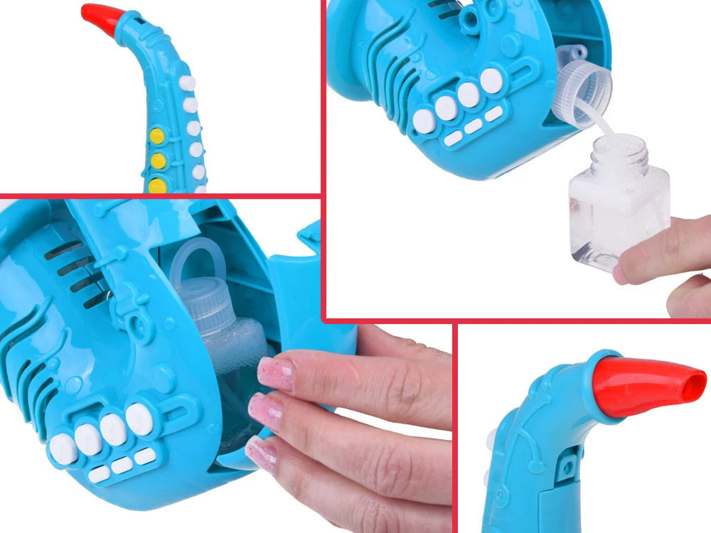 Jokomisiada Soap bubbles - SAXOPHONE bubble machine Sound + light ZA6154 NI