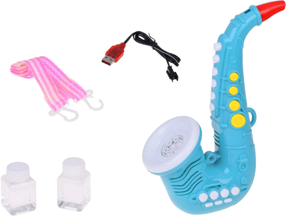 Jokomisiada Soap bubbles - SAXOPHONE bubble machine Sound + light ZA6154 NI