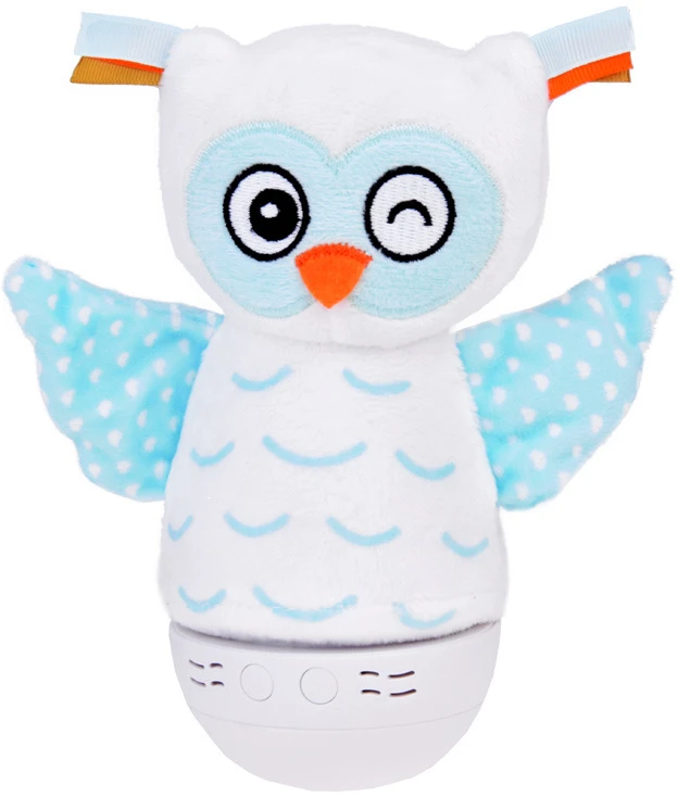 Jokomisiada Naktinė lempa + muzikinė dėžutė 2 viename OWL miego priemonė - spalvą keičianti LED lemputė ZA5190