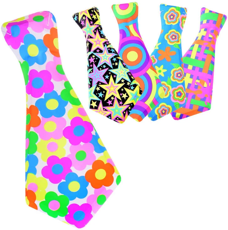 Jokomisiada AWESOME colorful TIE with elastic band for a ball, party, carnival ZA0681